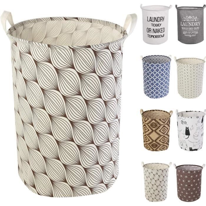 2 Paniers à Linge Pliables LessMo - 50x40cm, Motif Chat, Grande Capacité, Rangement Chambre Ou Jouets