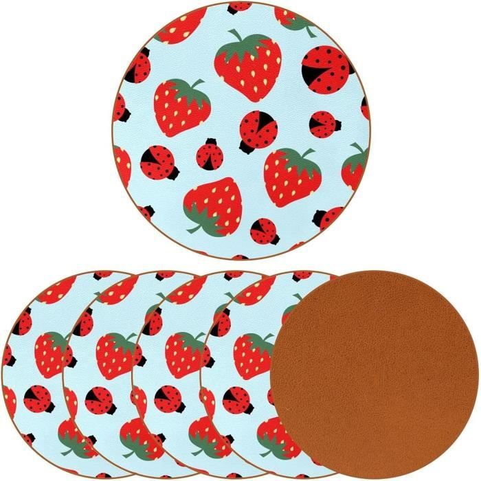 Lot De 6 Sous-verres Cactus Créatifs - Anti-dérapants, En EVA, Avec Pot De Rangement En Bois Et ABS - 9