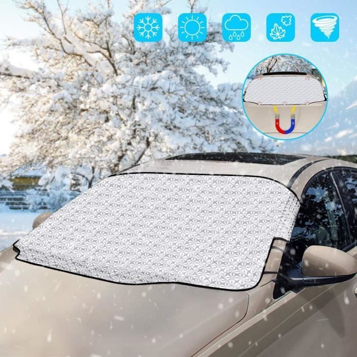 B/âche Pare Brise Protection Magn/étique Couverture Repliable Glace Pluie /& Soleil Couverture Pare-Brise Protege Pare Brise Givre Couverture Pare-Brise Voiture Universelle pour Voiture Anti Neige