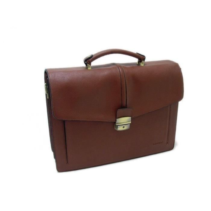 Cartable Porte Document Cuir Marron Lanchas Marron Achat Vente