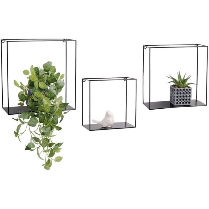 LIFA LIVING Étagère Murale Ronde Avec 3 Etagères Et Porte-verres