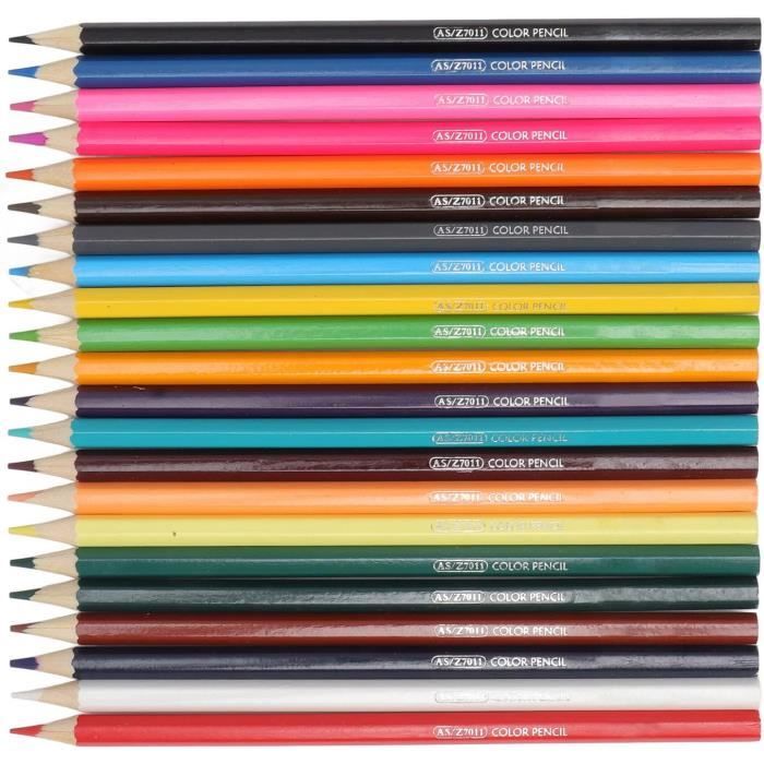 Ensemble De Crayons De Couleur, 24 Crayons De Couleur Haute Résistance