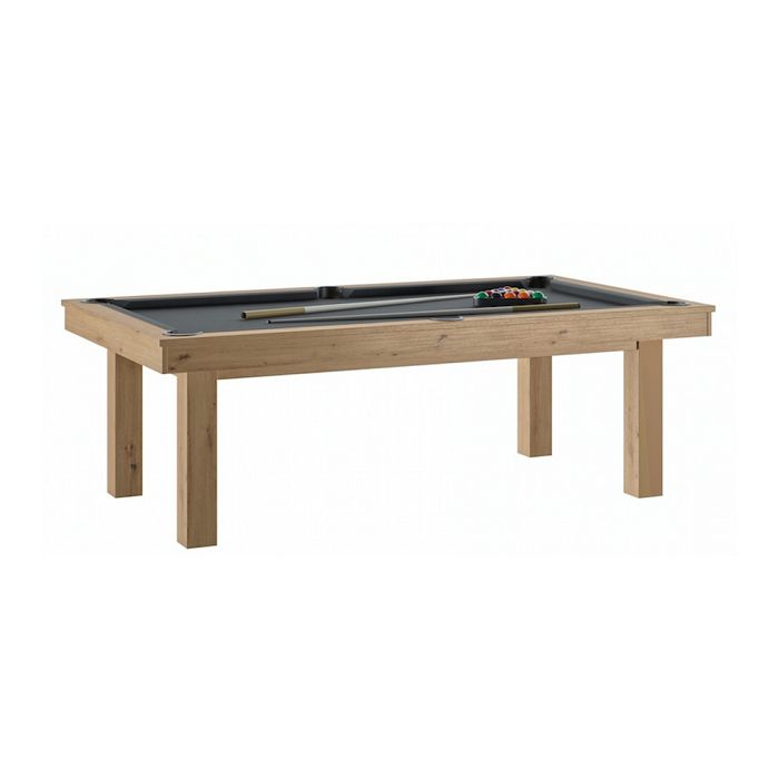 Billard transformable en table - René Pierre - LAFITE Chene Sable - Drap Gris Ardoise - 16 billes incluses