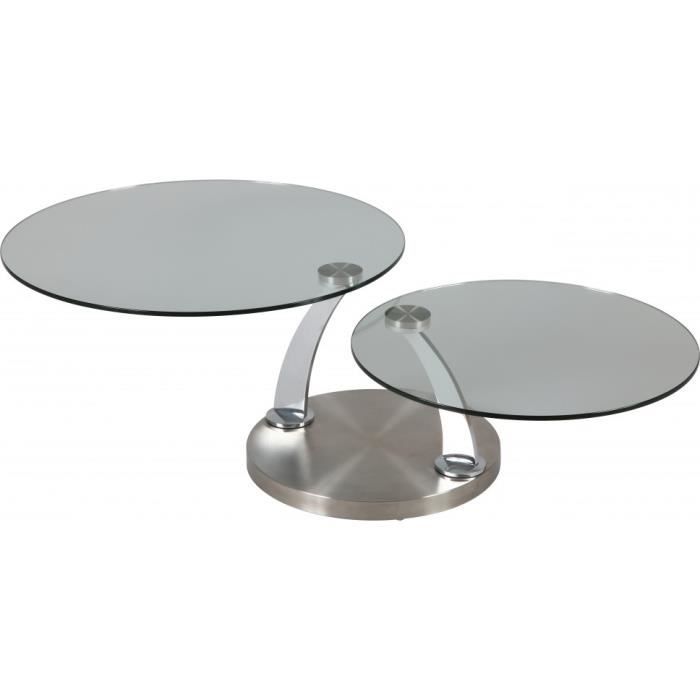 Table Basse En Verre Plateaux Pivotant Achat Vente Pas Cher