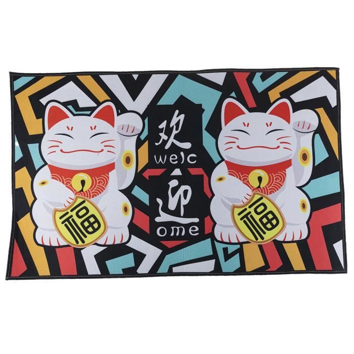 Tapis D Interieur Chat Japonais 80 X 50 Cm Design Japonais Cdiscount Maison
