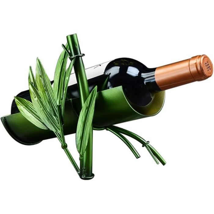 THYGIFTREE Casier à Vin De Comptoir Hexagonal Noir - Range Jusqu'à 5 Bouteilles Standard Avec Support Verre