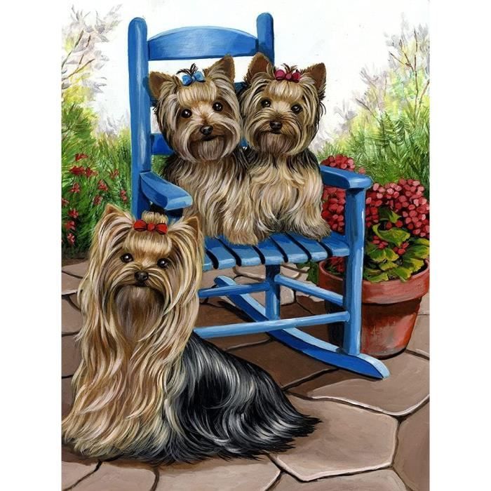 5D Diamant-Malerei Set – Yorkshire Terrier Design, 30x40 Cm, Inkl. Zubehör Für Erwachsene