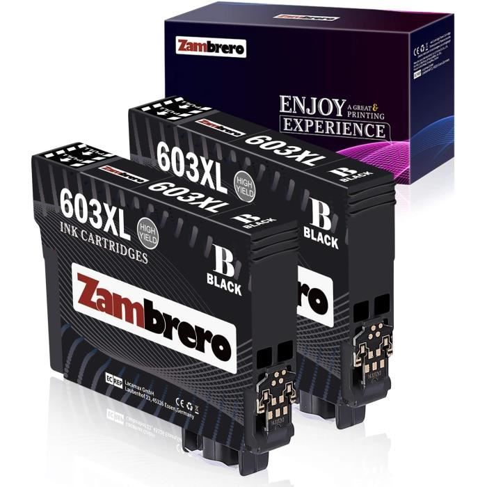 Zambrero 603 XL Noir Cartouche d'encre Compatible pour Epson 603 603XL avec  Epson Workforce WF-2810 WF-2850 WF-2830 WF-2835, Exp79 - Cdiscount  Informatique