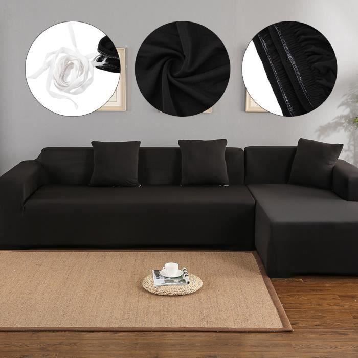 canape d angle design noir cdiscount