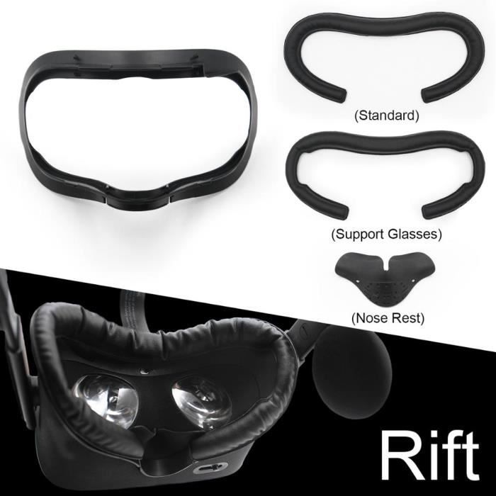 KIWI Design Support D'interface Faciale Pour VR Valve Index Accessoires Avec Coussinet Nasal Anti-Fuite 2 Pièces En Cuir PU Coussinet De Protection Mousse Anti-saleté Anti-Transpiration