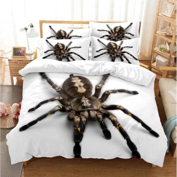 Housse de couette Araignée Noire Parure de lit Microfibre 140x200cm — free download