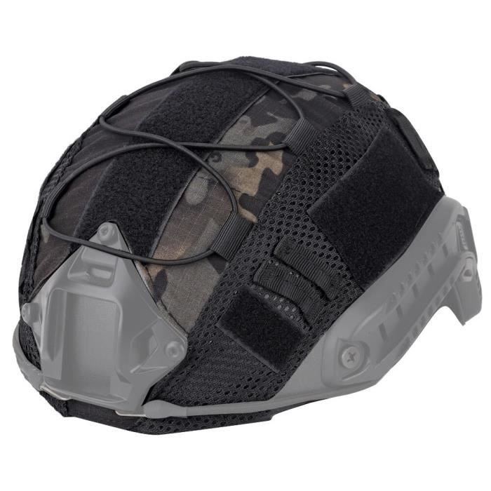 Casque Tactique TRCTIC Avec Antibruit Et Housse Multicam - Pour Airsoft, Paintball, Chasse - Taille Réglable 52-60cm