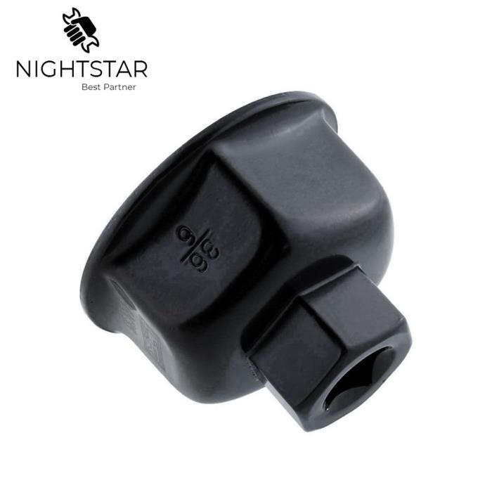 Clé Universelle Pour Filtre à Huile Voiture 74mm - 15 Dents - Prise 1/2" - Alliage Aluminium - Outil Mécanicien