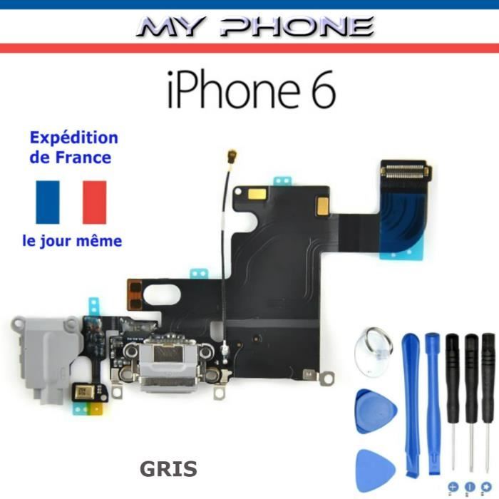 Connecteur De Charge (dock) Pour IPhone 6 Plus - Prises Lightning Et Jack 3,5mm, Gris, Neuf
