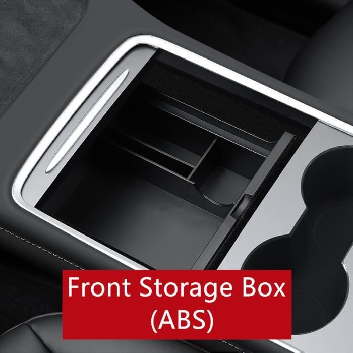 Boîte De Rangement Avant Pour Tesla Model Y Juniper 2025 - Organisateur Coffre Avant En ABS Noir - 405x250mm