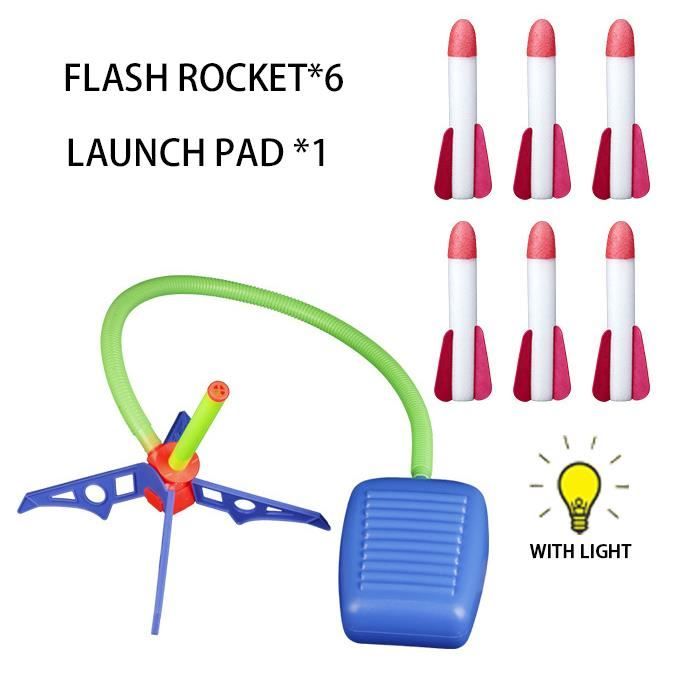 Dreamon Fusée Jouet Avec Parachute Et LED – Lanceur Réglable (10-60m), Recharge USB-C, Dès 3 Ans