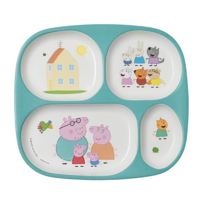 Petit Jour Paris Plateau A Compartiments Peppa Pig Parfait Pour La Diversification Alimentaire Cdiscount Puericulture Eveil Bebe