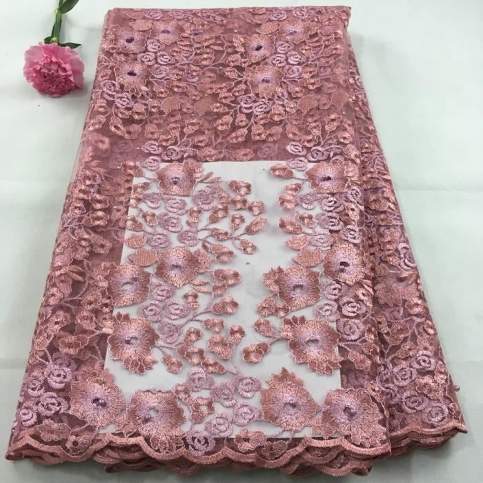 Tissus Nigerian Dentelle Tissu 21 Haute Qualite Dentelle Perlee Dentelle Tissu Mariage Rose Africain Avec Perles Nigerian I Cdiscount Beaux Arts Et Loisirs Creatifs