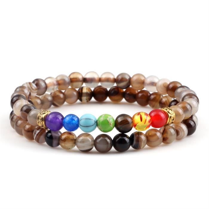 Bracelet En Jade De Chine Naturel Poli - Perles 6mm, Vert, Chakra, Sans Fermoir