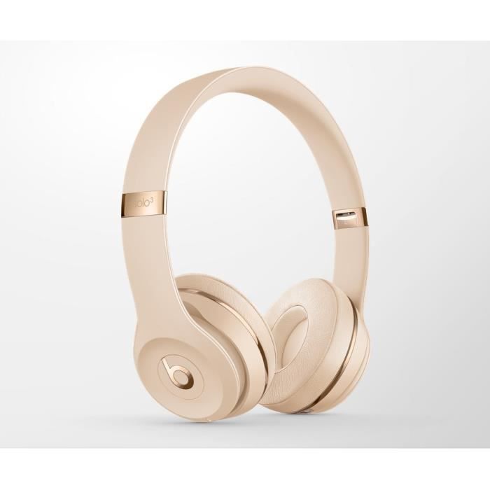 BEATS Solo 3 Wireless Casque Audio Sans Fil Bluetooth Authentique - Or mat  - Cdiscount TV Son Photo