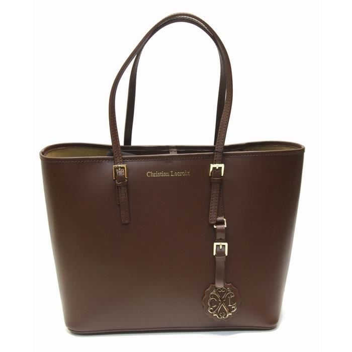 Sac cabas Christian Lacroix Marron - Cdiscount Bagagerie - Maroquinerie