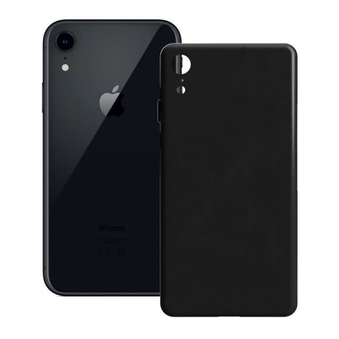 Protection pour téléphone Portable iPhone XR Contact Silk TPU Noir