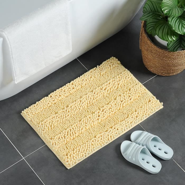 Muddy Mat Tapis De Salle De Bain Chenille à Séchage Rapide, Antidérapant, Lavable, Très épais, Doux