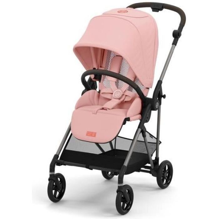 CYBEX - Poussette Melio 3 Taupe Hibiscus Red