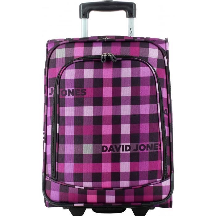 Valise de voyage des années 60 tissu motiff ecossais Valise de voyage des années 60 tissu motiff ecossais