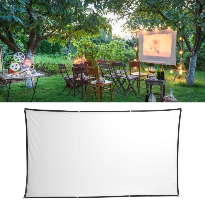 Écran Projecteur Portable 60 Pouces 16:9 HD Double Face - Intérieur Extérieur Pliable