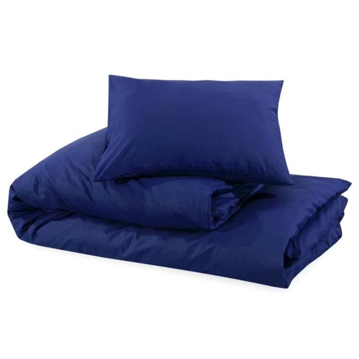 Housse de Couette 140x200 Corail Bleu Parure de Lit pour Filles Garçon Ado en Microfibre, Ensemble de Literie avec Imprimé Housse de Couette + 2 Taie d 'oreiller 65x65 cm