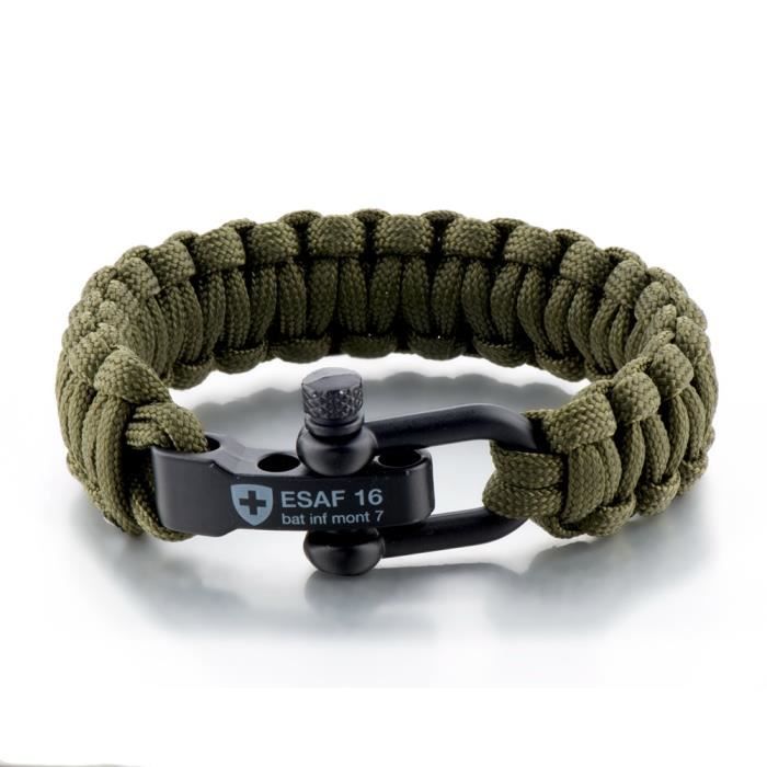 Survie paracord Bracelet de survie d'urgence, Hommes & Femmes horloge
