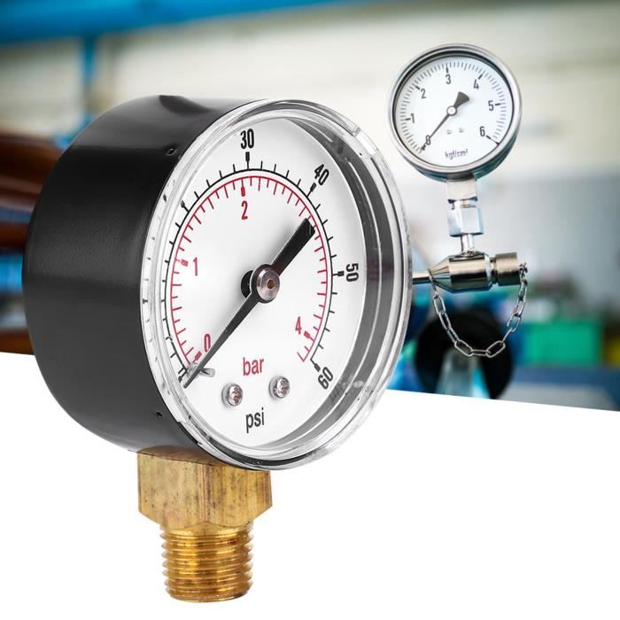 MAG Manomètre Connexion Inférieure Manomètre 50mm 1/4 BSPT Filetage En