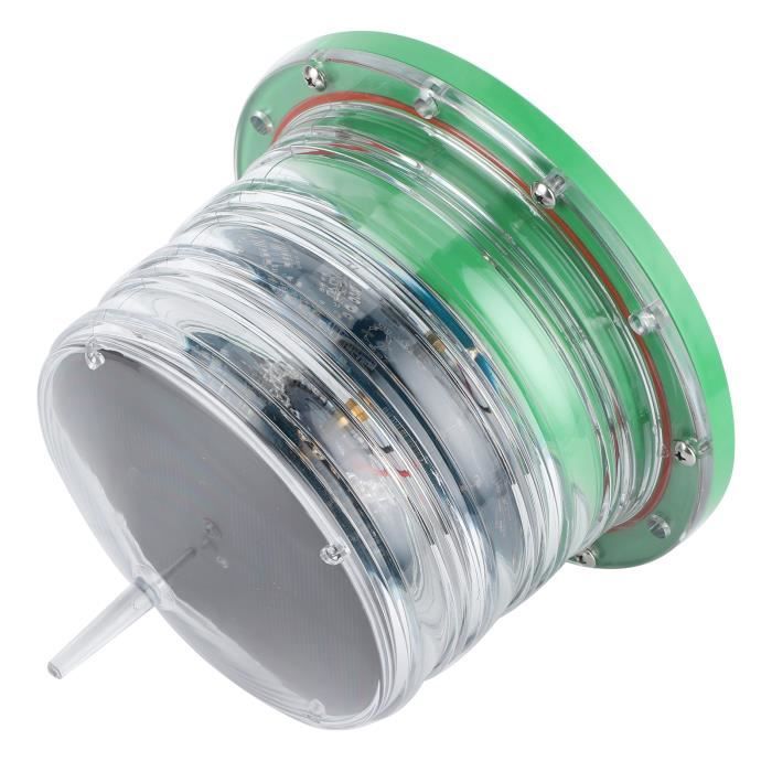 Feu Clignotant Maritime Solaire - LED Haute Luminosité - Étanche IP - Détection Lumière Automatique - Pour Pêche, Navigation, Sécurité