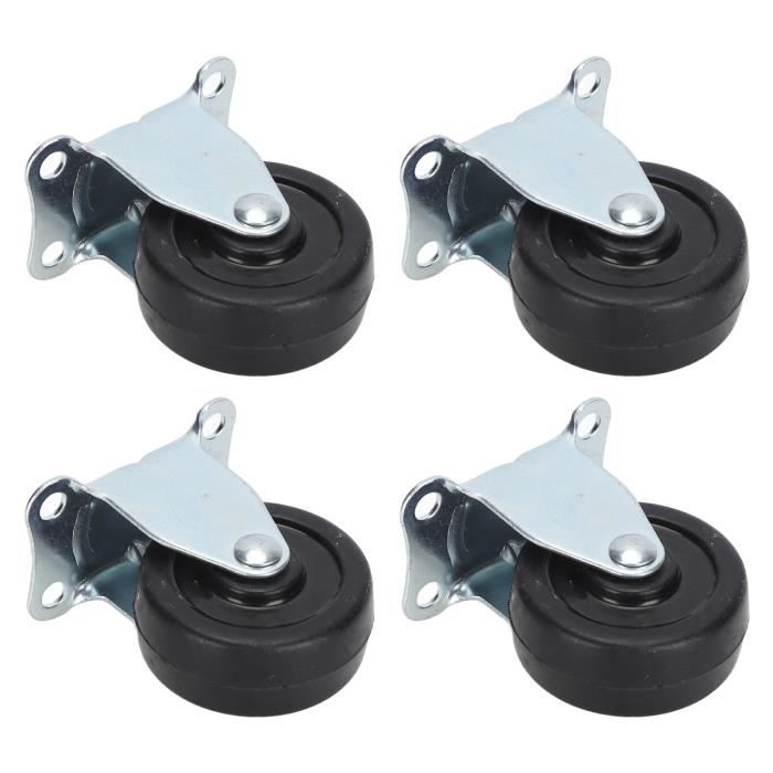 Sämann Lot De 4 Roulettes Pivotantes En Caoutchouc Pour Meubles - Blanc