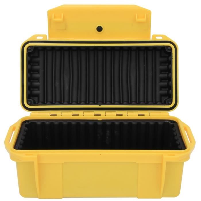 L'ABS renforce le boîtier de rangement de boîte à outils étanche antichoc  extérieur jaune en plastique dur avec coussin tampon -CET