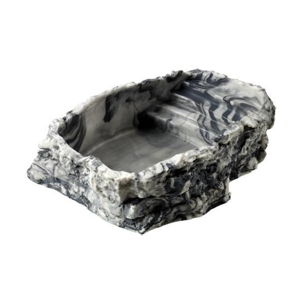 Baignoire - Marbré - 2L - Gris - 29X9X22cm - Pour Reptiles et Amphibiens