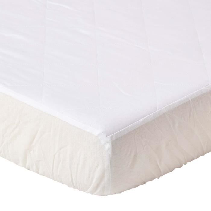 Protège matelas - HOMESCAPES - 90 x 190 cm - Hypoallergénique - Lavable - Synthétique Protège matelas - HOMESCAPES - 90 x 190 cm - Hypoallergénique - Lavable - Synthétique