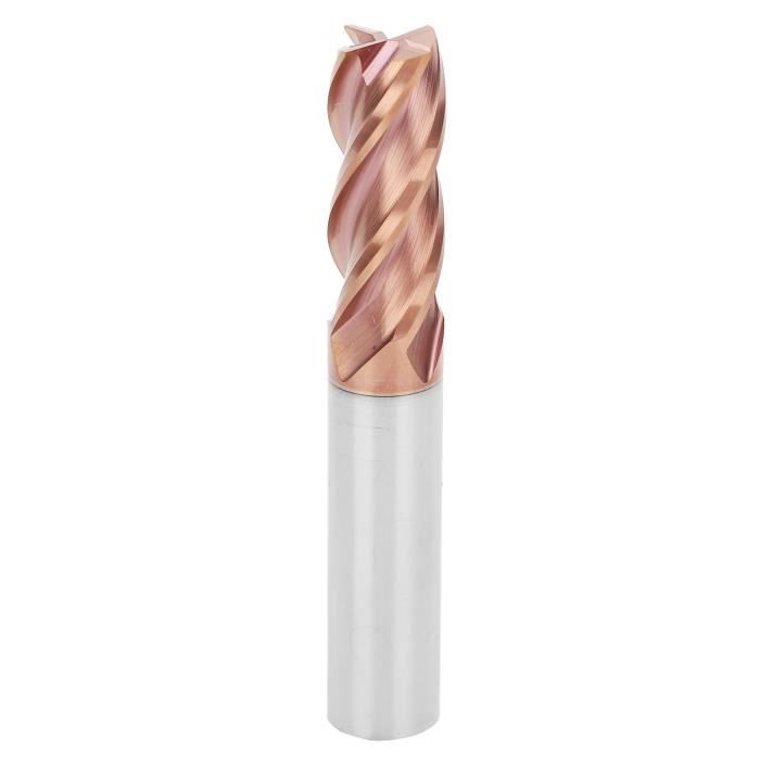 Lntyq 5 pcs Fraise 1/8, Fraise en bout pour aluminium, Single Flûte Fraises de fraisage, Fraise Flute, 3.175mm12mm carbure nez plat fraise mèches flûte pour bois aluminium acier titane