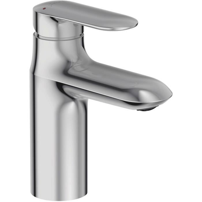 Mitigeur Lavabo - JACOB DELAFON - Kumin - Hauteur sous bec 9,3 cm - Avec flexibles - Finition chrome