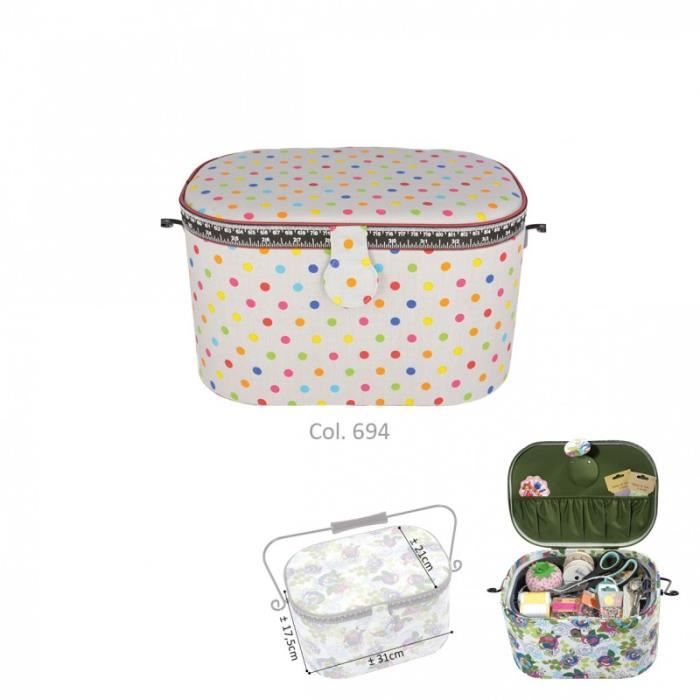 Grand Coupon De Tissu Neuf - Rose à Pois Multicolores - Marque Laura LaucelleDOT