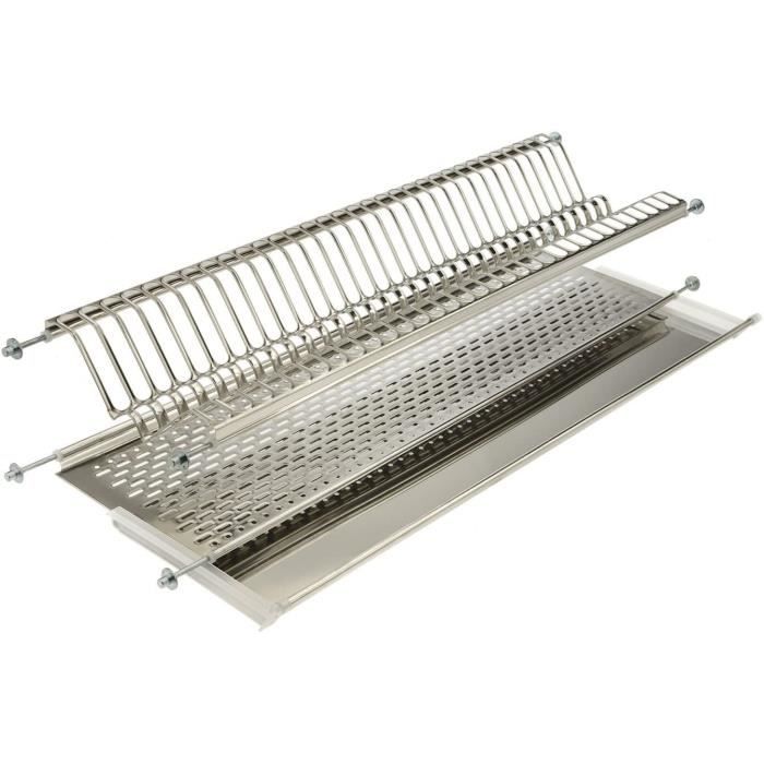 Égouttoir à vaisselle - Inox - Ressort 86 cm - Design classique moderne