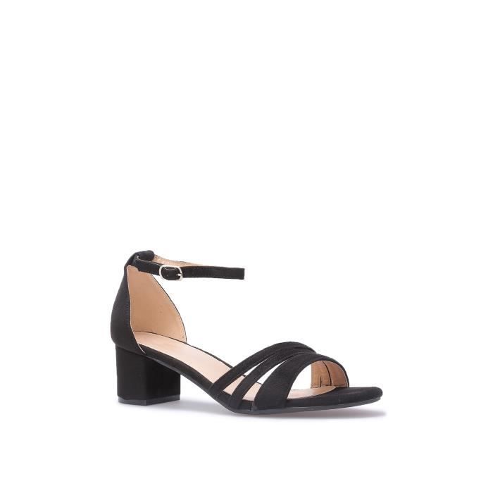Sandale suedine noir online