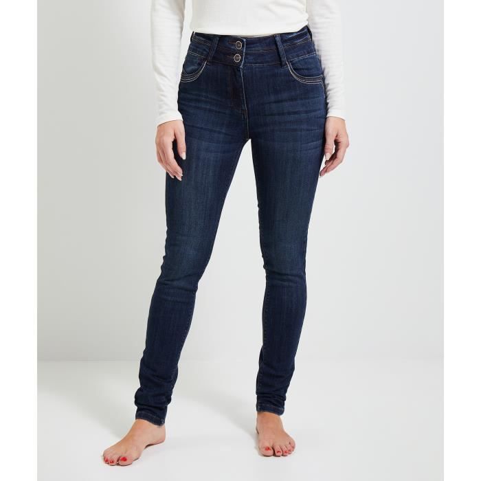 GRAIN DE MALICE Jean slim taille haute MILAN femme Bleu de