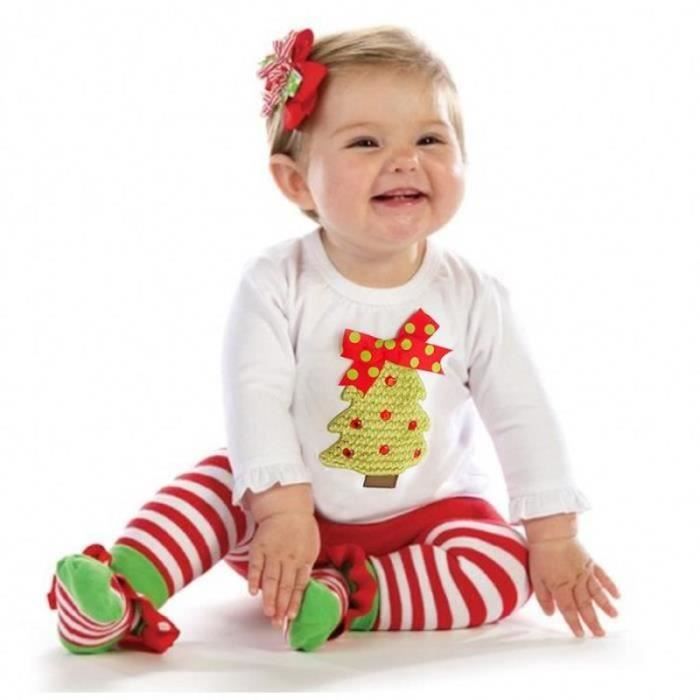 Hblduninte Ensemble de vêtements pour bébé fille à manches courtes