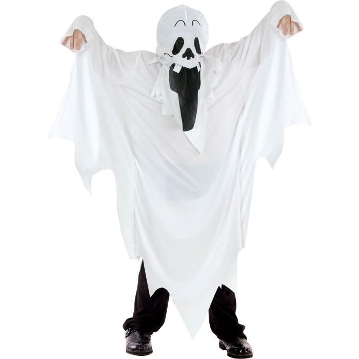 Spooktacular Creations Costume de fantôme avec corne et seau à citrouille pour enfant Halloween Spooky Trick-or-Treating