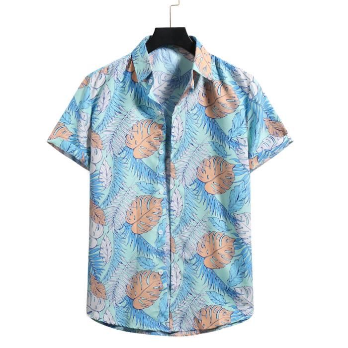 Chemise En Lin Mélangé, Manches Courtes Et Col Cubain, Coupe Modern Fit