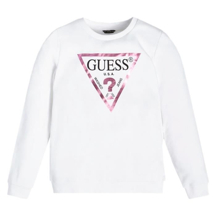 Sweat Blanc Fille Guess