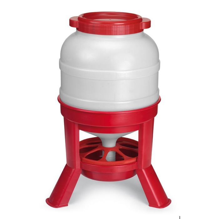 Comparer les prix de Mangeoire À Trémie Poule Plastique Avec Pieds 30l - Gaun