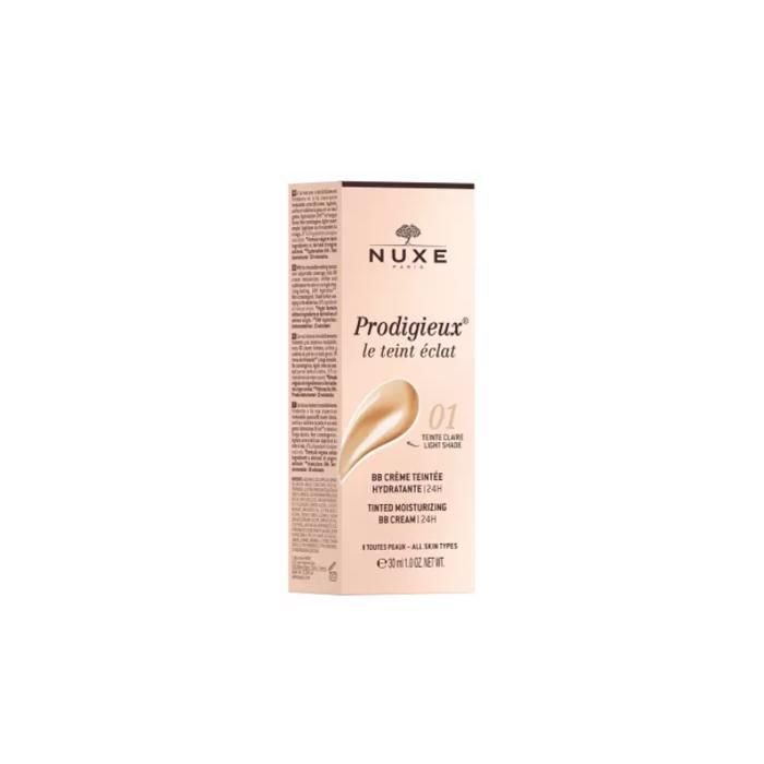 BB Crème Teintée NUXE Prodigieux Éclat Teinte 1 Claire 30ml - Hydratante, Bonne Mine